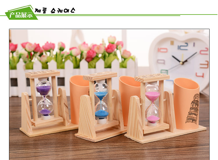馨夢童話旋轉(zhuǎn)沙漏帶筆筒小擺件創(chuàng)意學(xué)生文具小禮品送男女朋友.